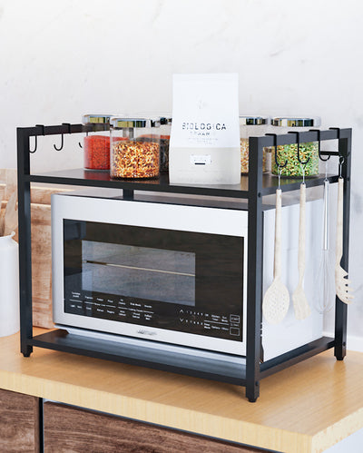 2-Tier Microwave OTG Stand Organizer | 12 x 8 x 10 inches