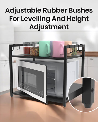 2-Tier Microwave OTG Stand Organizer | 12 x 8 x 10 inches (For Creators)