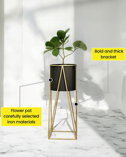 Modern CLEO Plant Pot with Stand without Plants | Set of 2