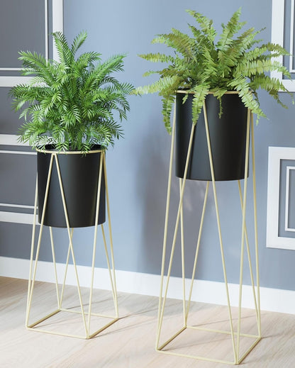 Modern CLEO Plant Pot with Stand without Plants | Set of 2