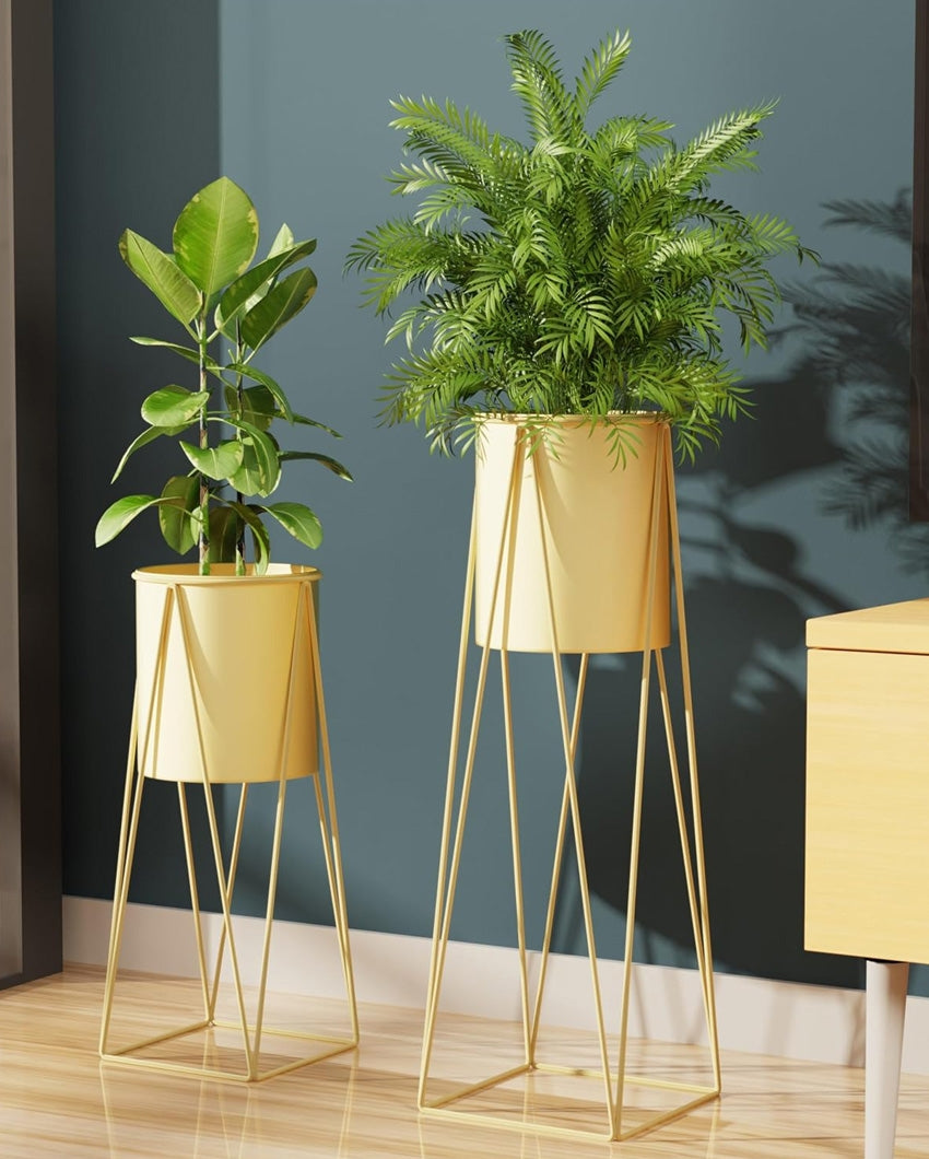 Modern CLEO Plant Pot with Stand without Plants | Set of 2