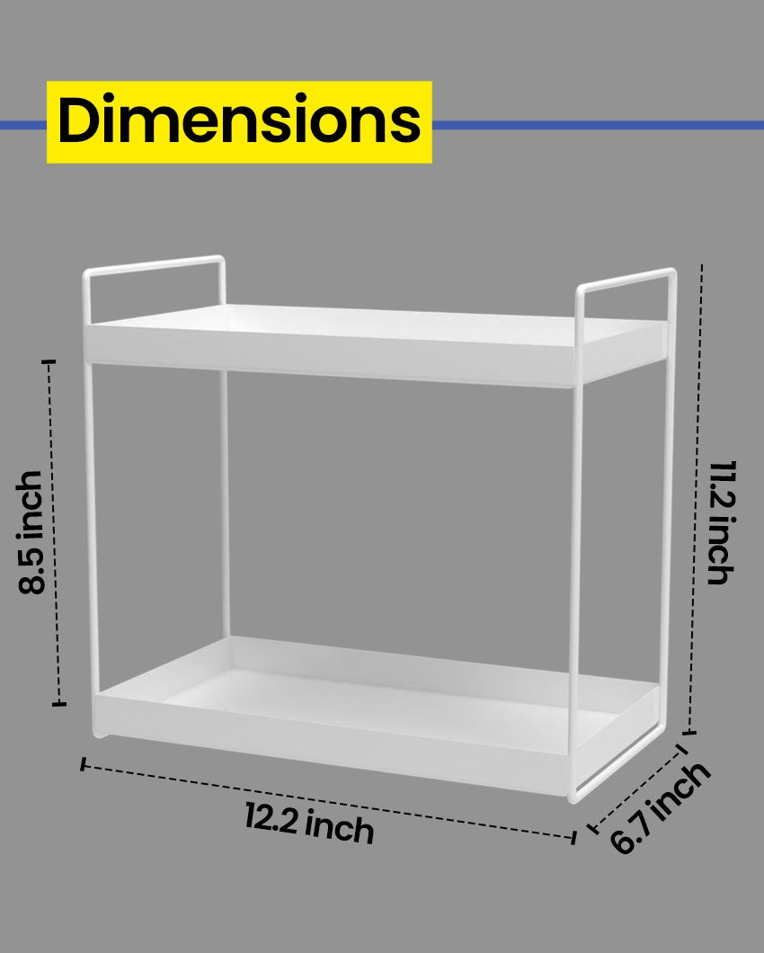 Modern 2-Tier Muti-Purpose Rack Organizer | 12 x 7 x 11 inches