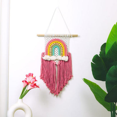 Rainbow Macrame Wall Hanging | 13 x 3 x 20 inches