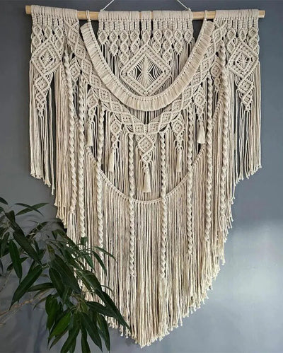 Tassel Macrame Wall Hanging | 48 x 3 x 50 inches