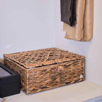 Small Wicker Storage Box Default Title