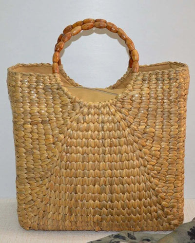 Trendy Square Water Hyacinth Hand Bag