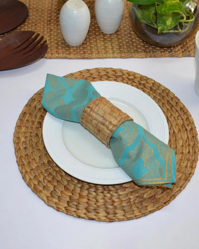 Natural Water Hyacinth Napkin Rings | Set of 6 | 2 x 2 inches