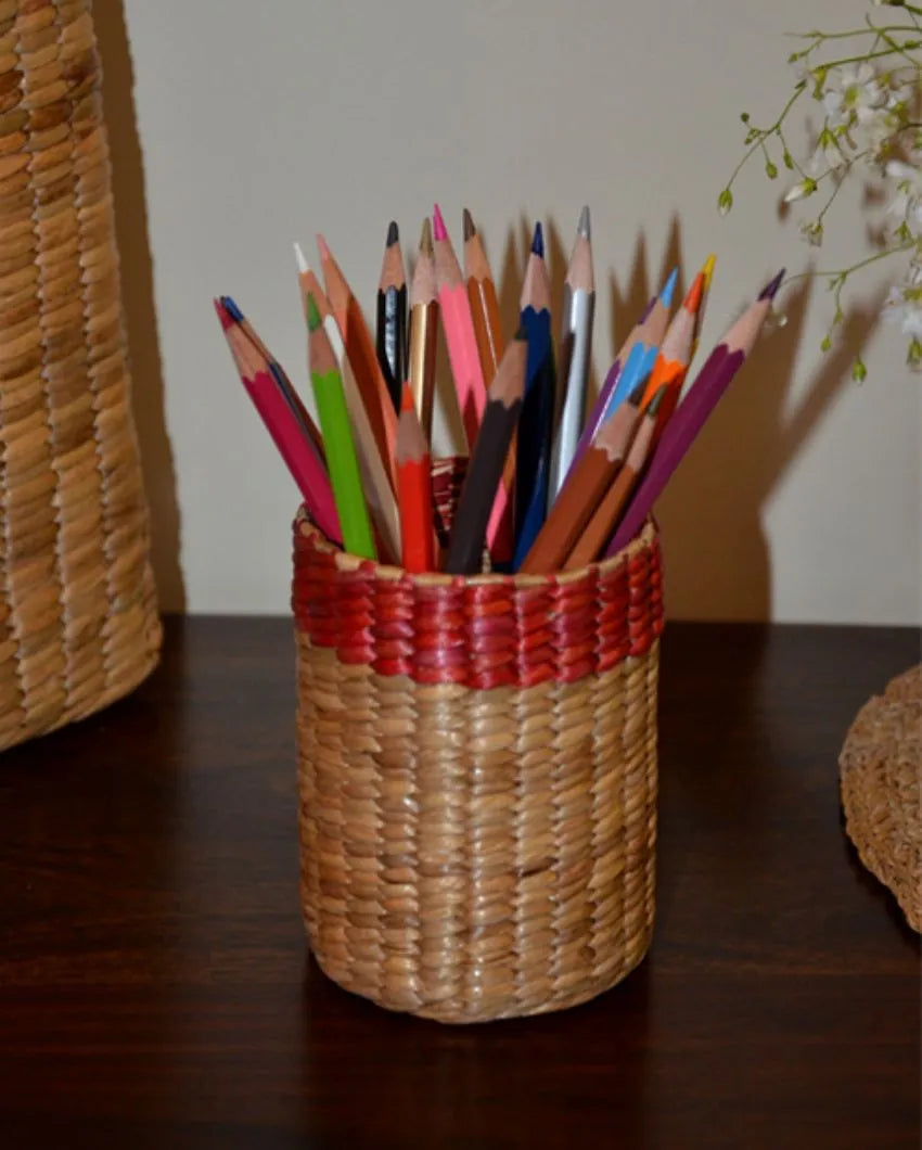 Eco-Friendly Water Hyacinth Pen & Cutlery Holder