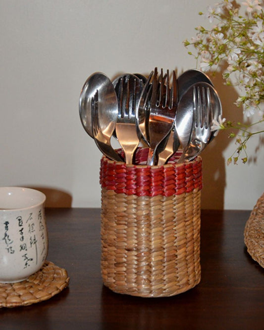 Eco-Friendly Water Hyacinth Pen & Cutlery Holder