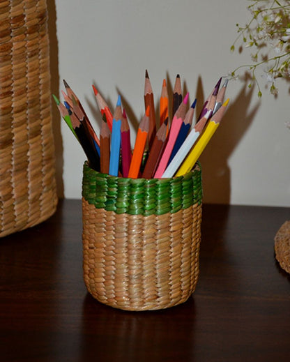 Eco-Friendly Water Hyacinth Pen & Cutlery Holder