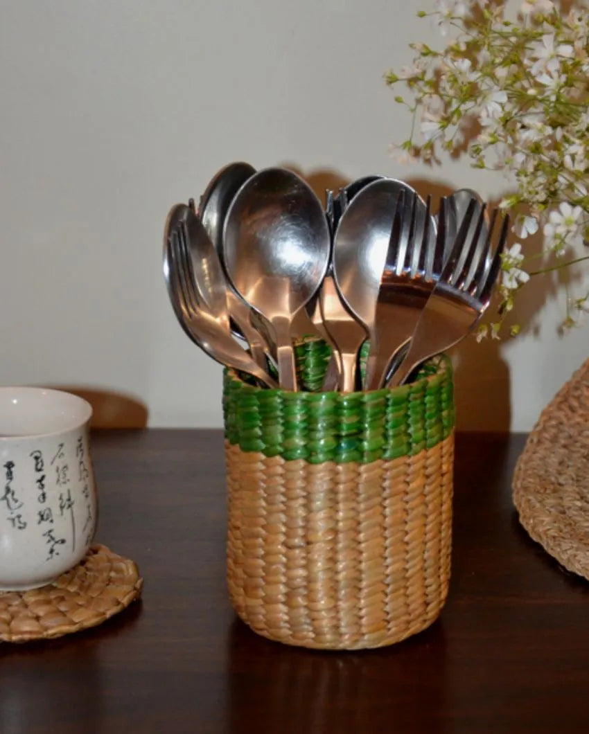 Eco-Friendly Water Hyacinth Pen & Cutlery Holder