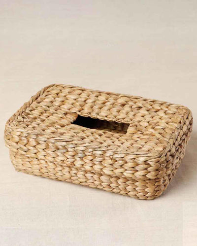 Water Hyacinth Jute Tissue Box Holder | 10 x 8 inches