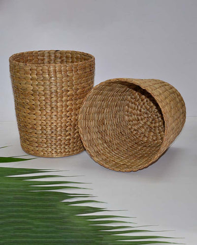 Natural Water Hyacinth Waste Paper Basket