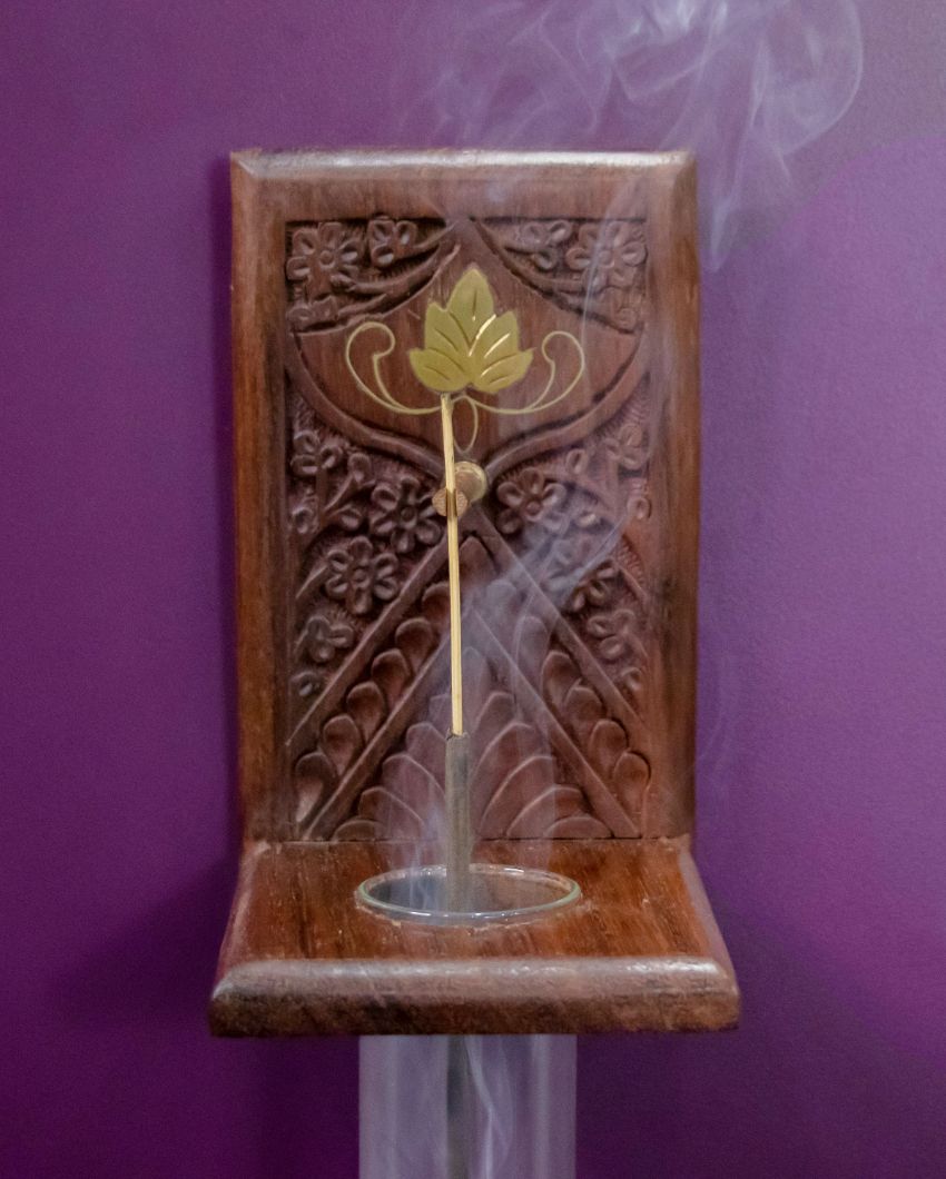 Maitri Inverse Wooden Incense Stick Holder