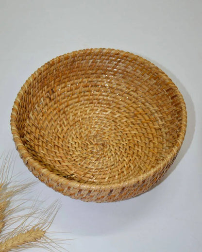 Natural Round Cane Fruit & Utility Basket