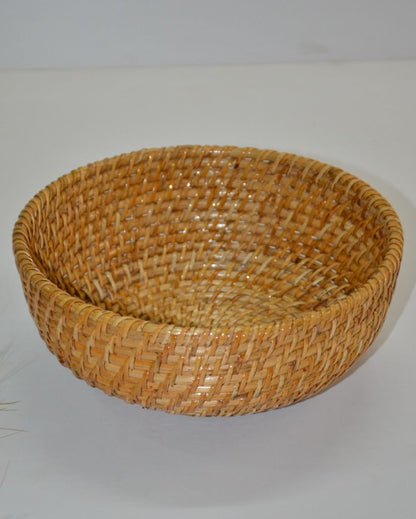 Natural Round Cane Fruit & Utility Basket