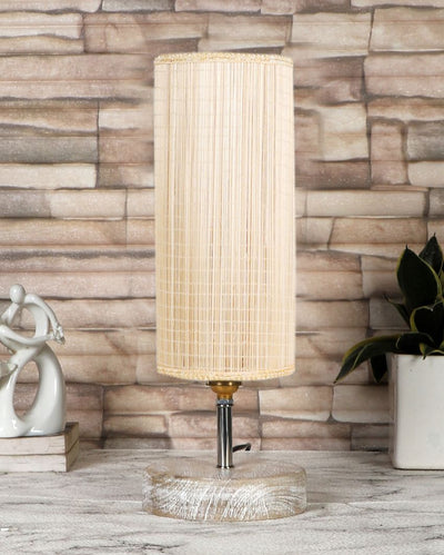 Decorative Bamboo Shade Bedside Table Lamp