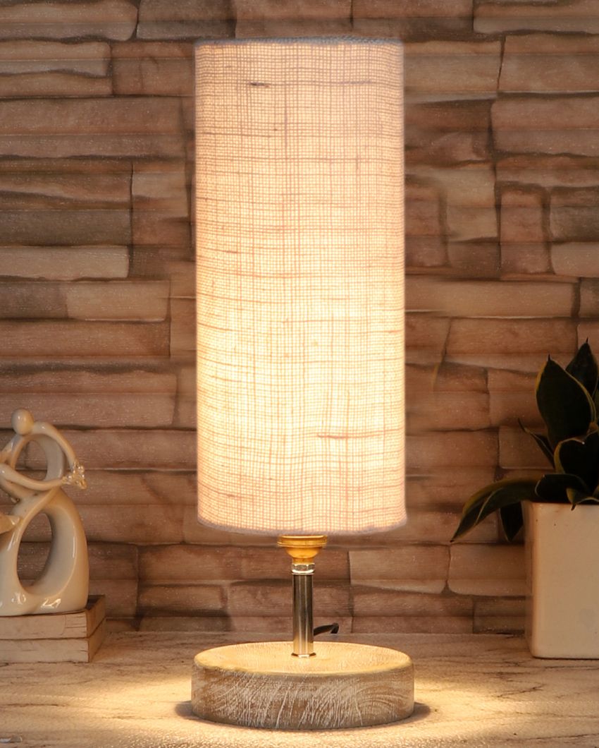 Luxurious Jute Shade Table Lamp - Dusaan