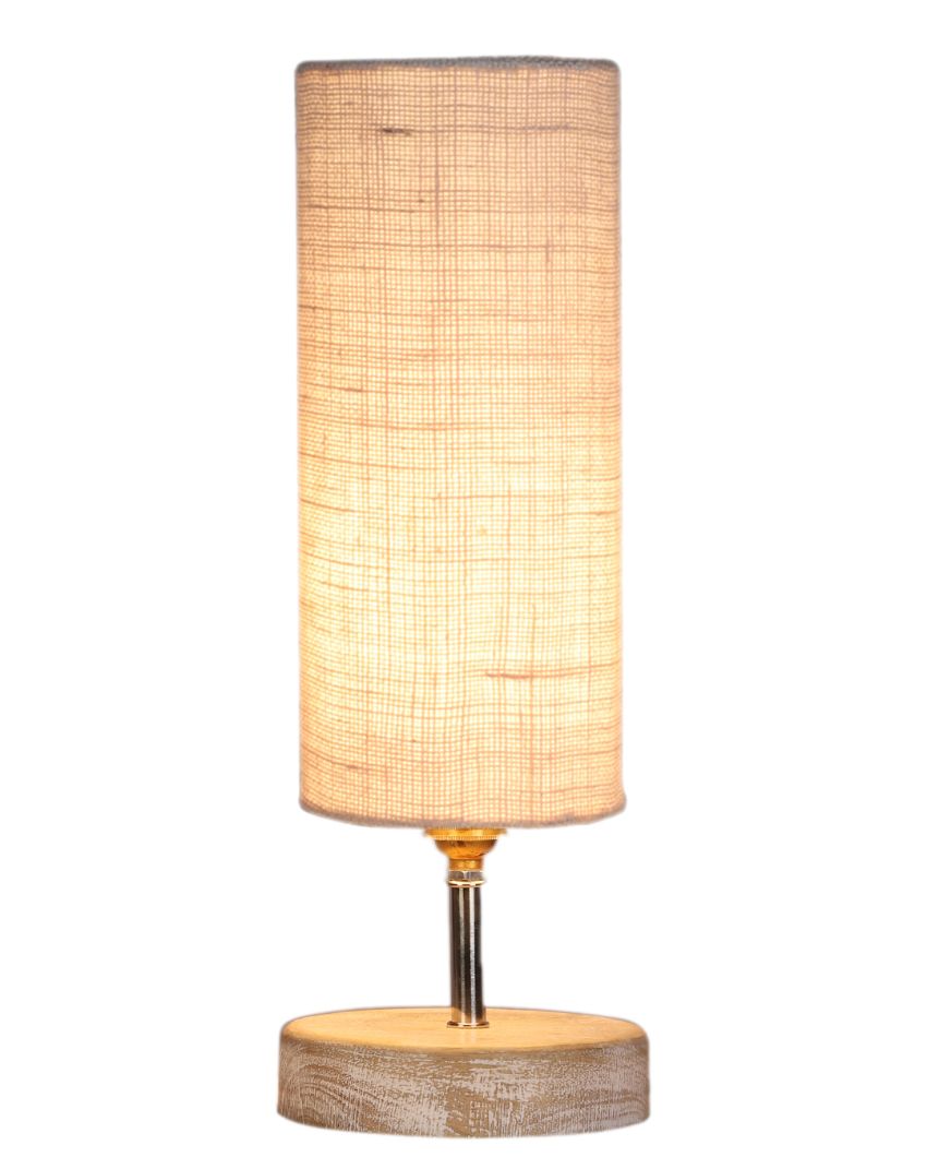 Luxurious Jute Shade Table Lamp White