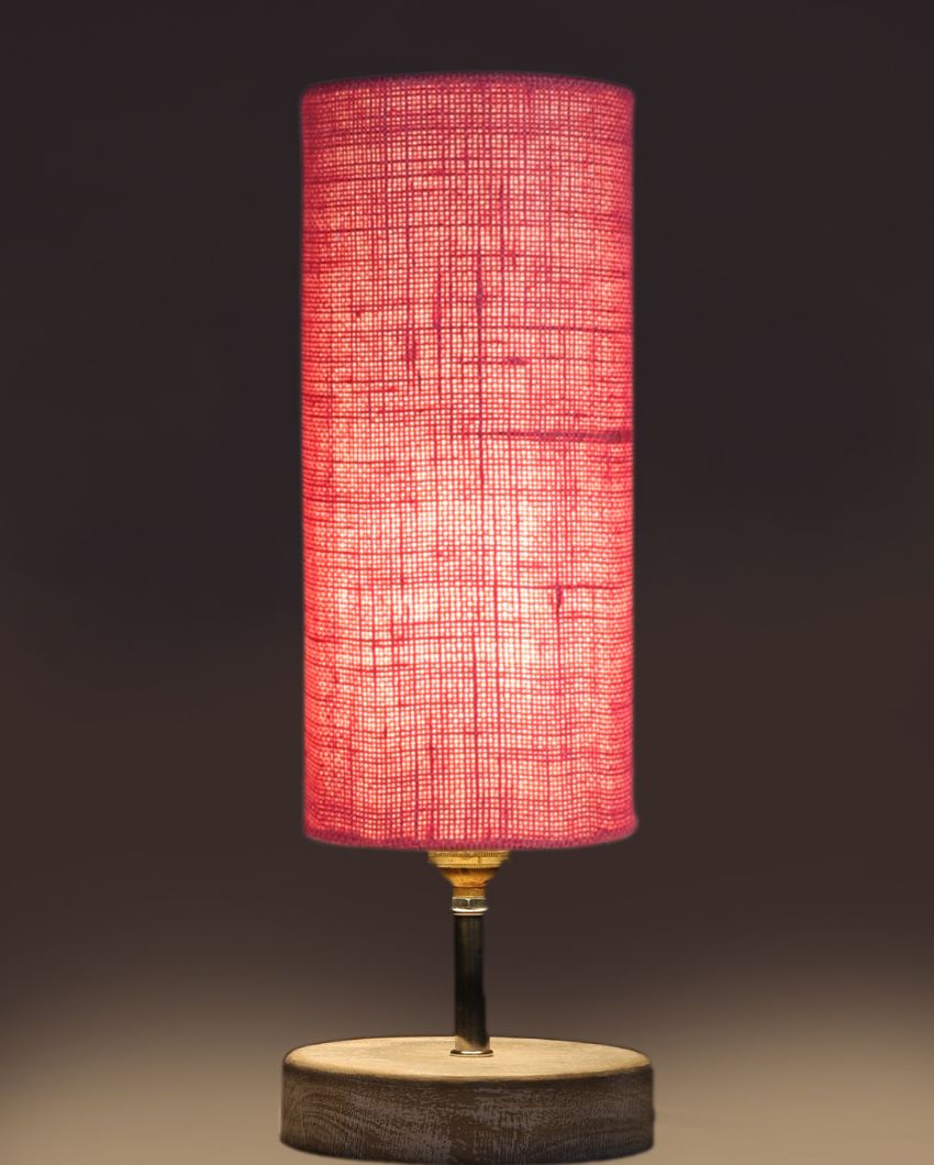 Luxurious Jute Shade Table Lamp Pink