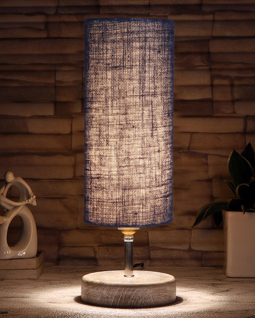 Luxurious Jute Shade Table Lamp Purple