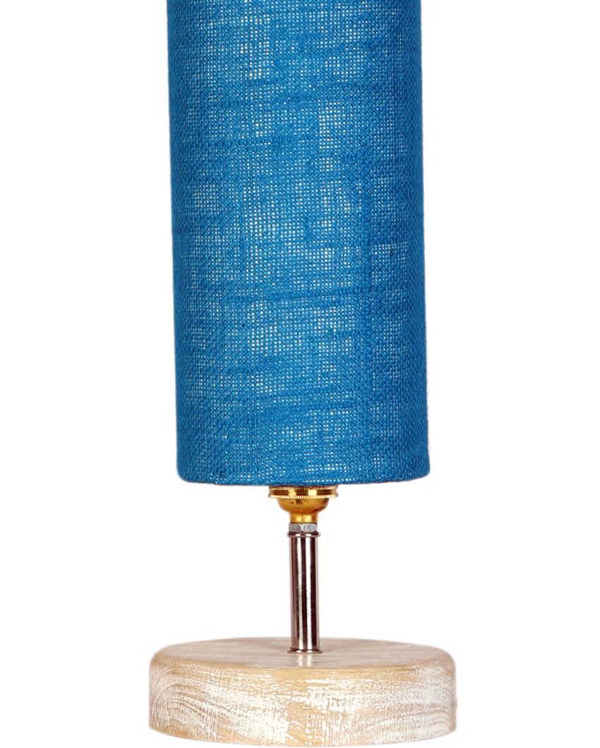 Luxurious Jute Shade Table Lamp Blue
