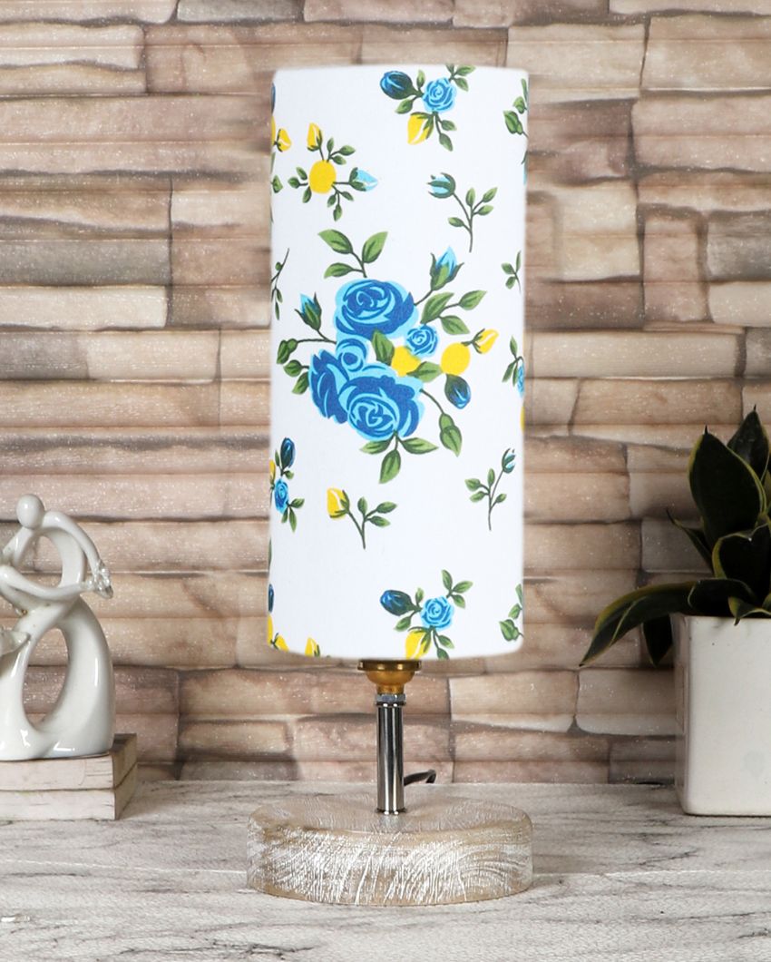 Flowers Printed Cotton Shade Table Lamp - Dusaan