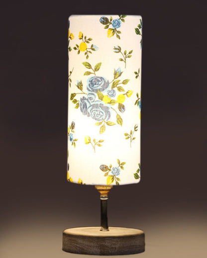 Flowers Printed Cotton Shade Table Lamp - Dusaan