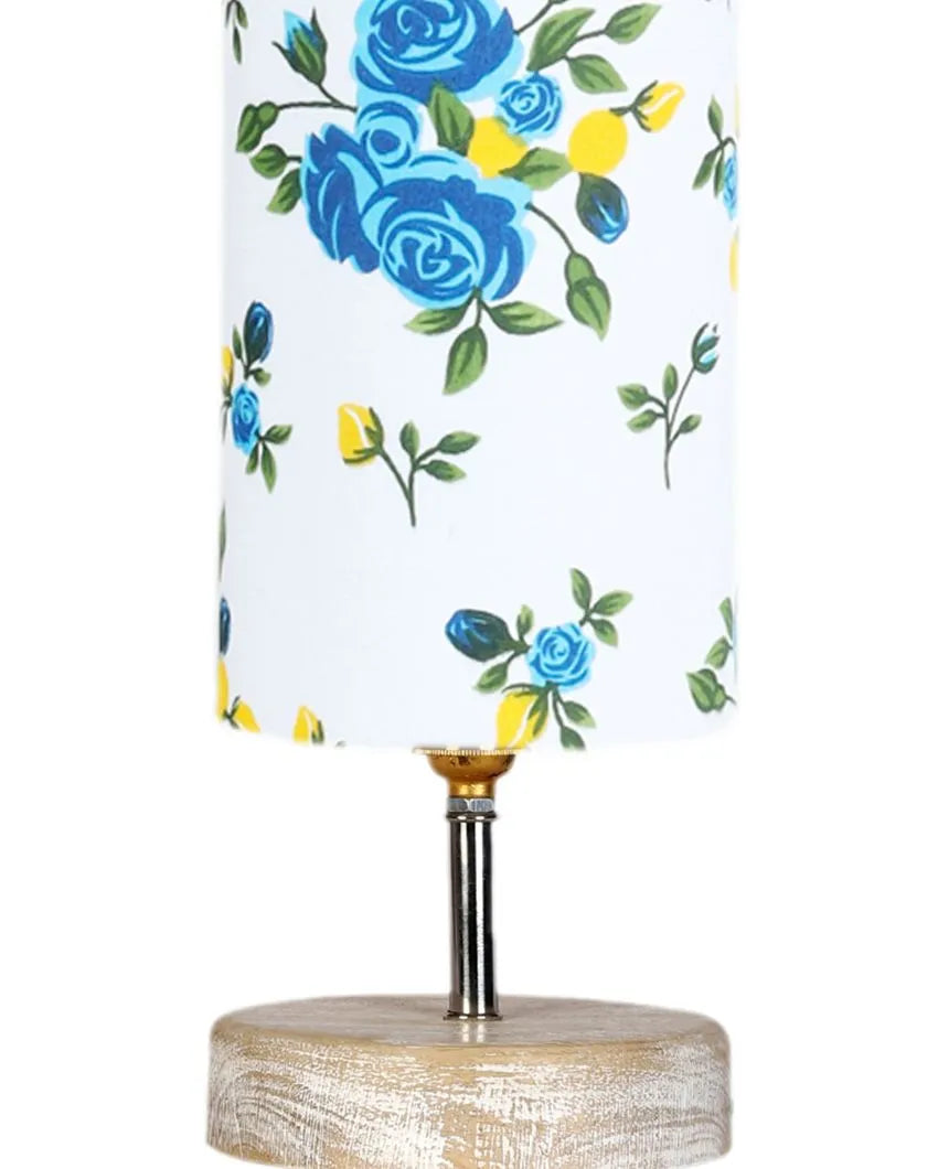 Flowers Printed Cotton Shade Table Lamp - Dusaan