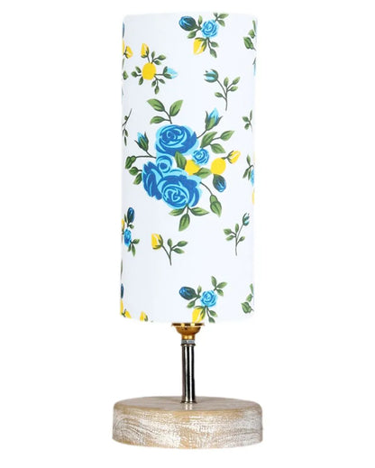 Flowers Printed Cotton Shade Table Lamp - Dusaan