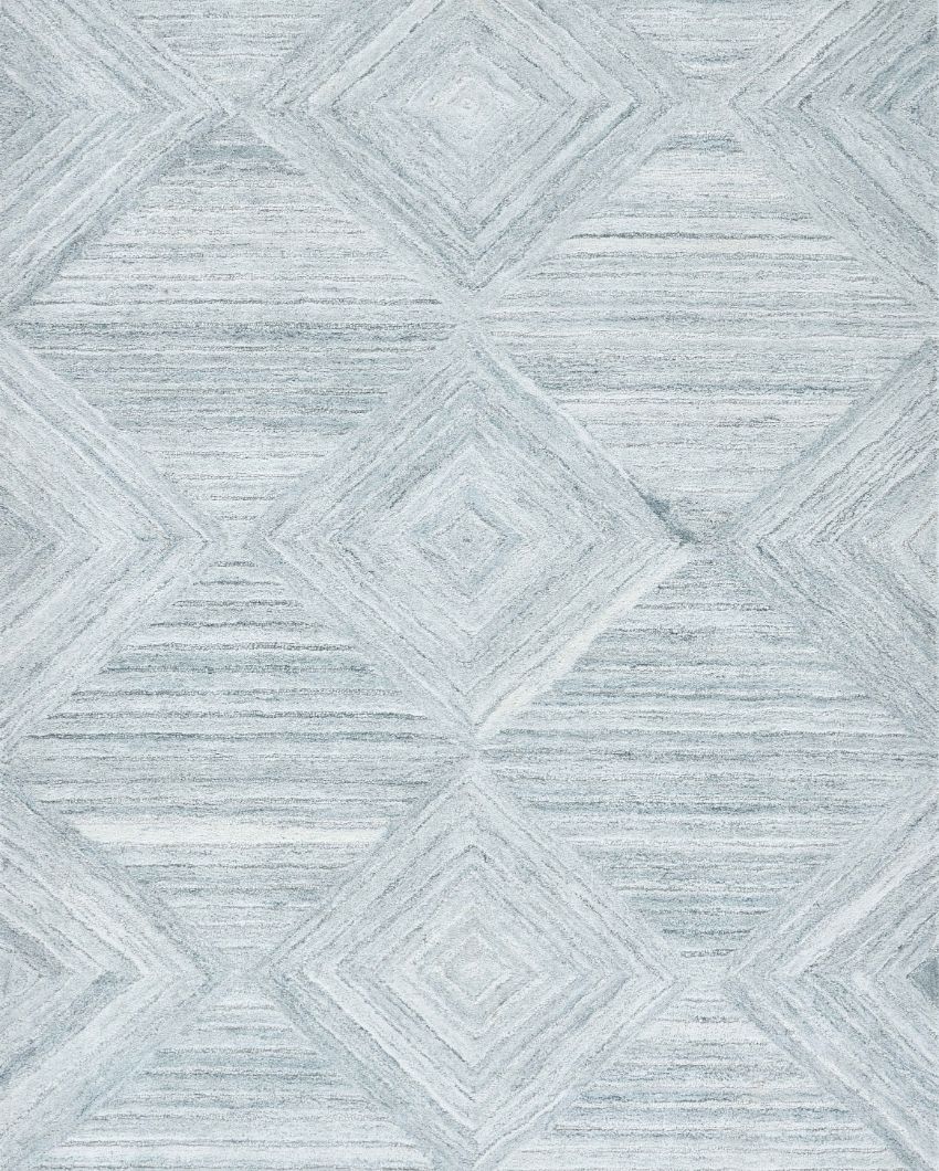 Sea Blue Wool Willams Hand Tufted Carpet | 6x4, 8x5 ft 6 x 4 ft