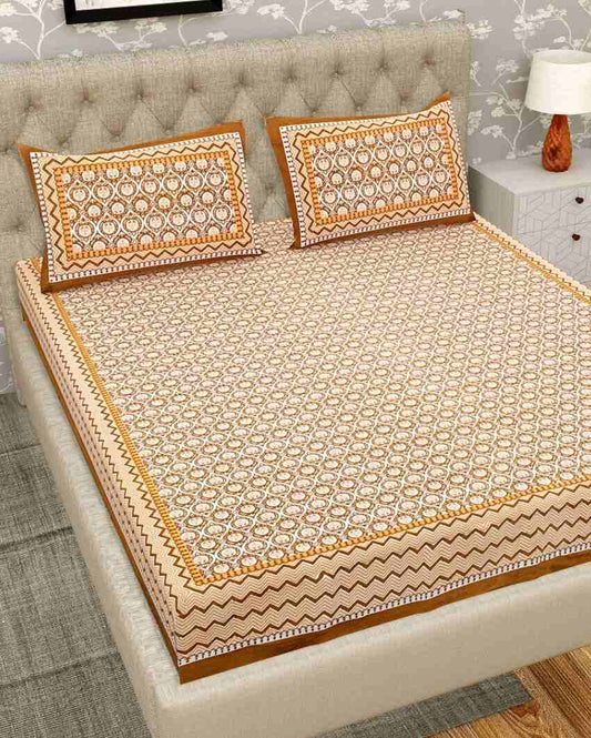 Super Jaipuri Unique Print Cotton Bedding Set | King Size | 108 x 87 inches