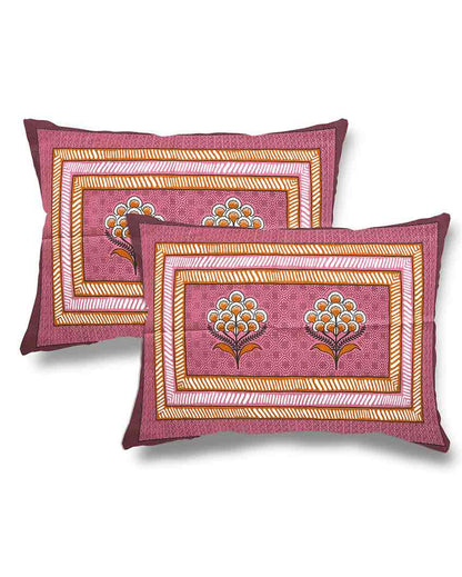 Jaipuri Design Hand Printed Cotton Bedding Set | Multiple Colors | Queen Size | 92 x 87 inches