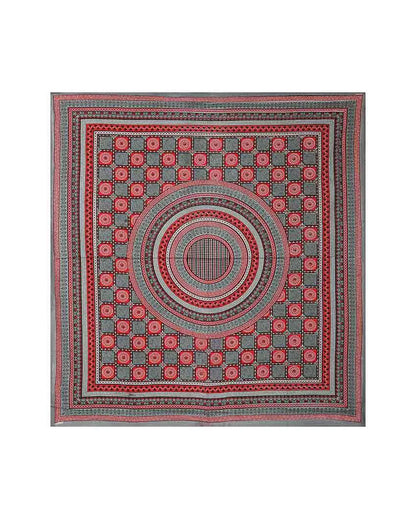 Beautiful Jaipuri Rangoli Hand Printed Cotton Queen Size Bedsheet | Queen Size | 92 x 87 inches