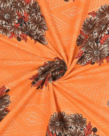 Graceful Jaipuri Hand Printed Cotton Bedding Set | Queen Size | 92 x 87 inches