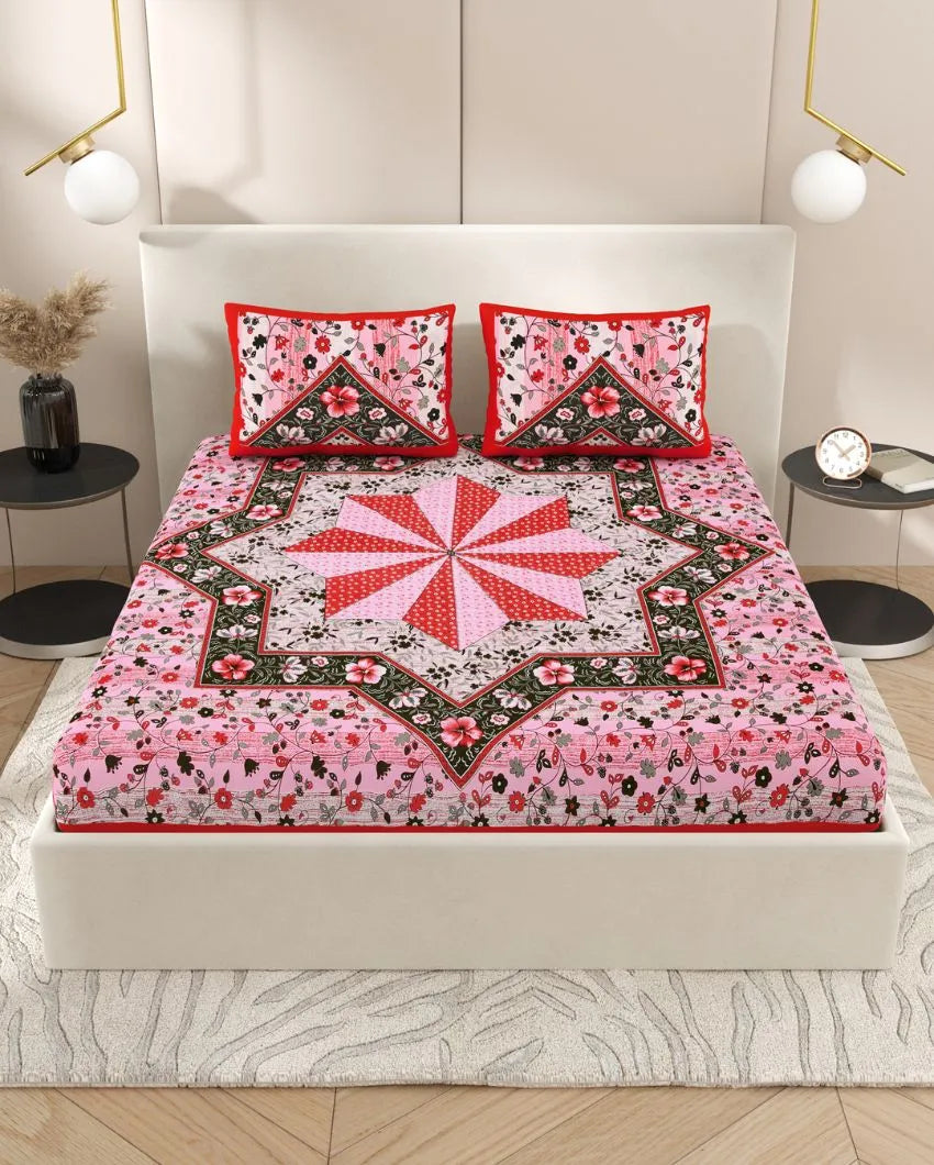 Jaipuri Vintage Hand Printed Cotton Bedding Set | Queen Size | 92 x 87 inches