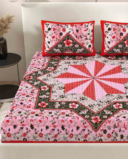 Jaipuri Vintage Hand Printed Cotton Bedding Set | Queen Size | 92 x 87 inches