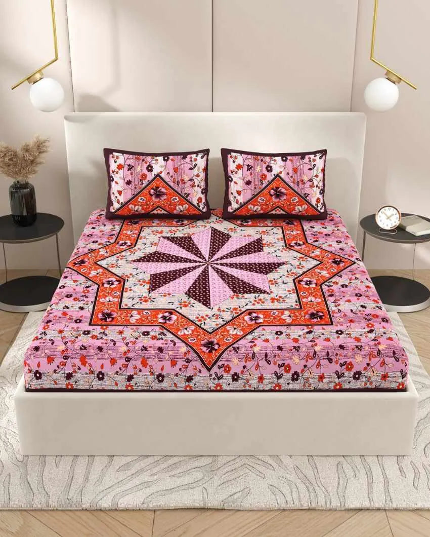 Jaipuri Vintage Hand Printed Cotton Bedding Set | Queen Size | 92 x 87 inches