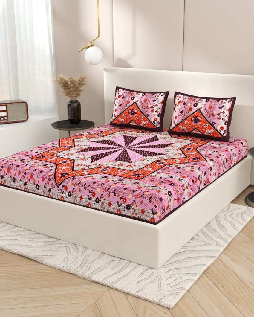 Jaipuri Vintage Hand Printed Cotton Bedding Set | Multiple Colors | Queen Size | 92 x 87 inches