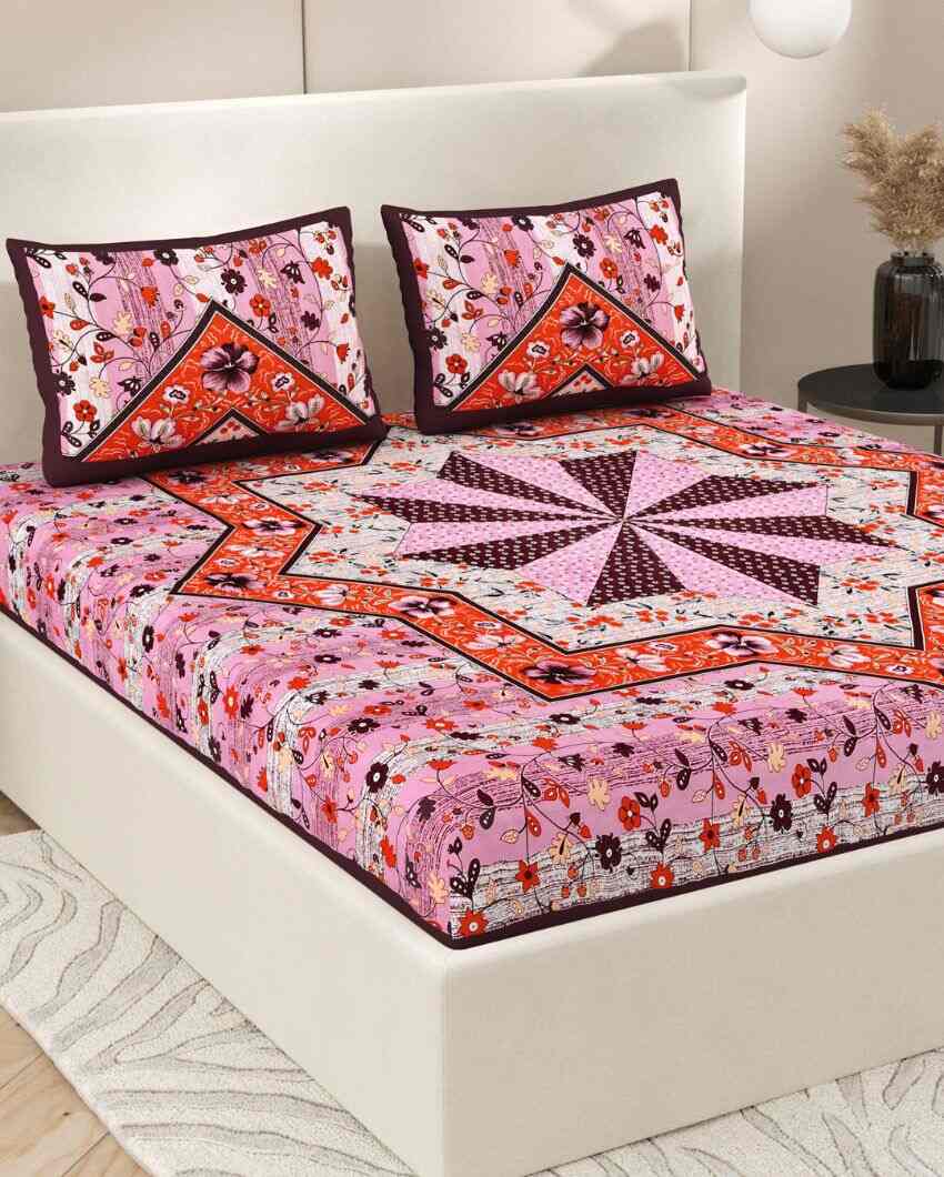 Jaipuri Vintage Hand Printed Cotton Bedding Set | Multiple Colors | Queen Size | 92 x 87 inches