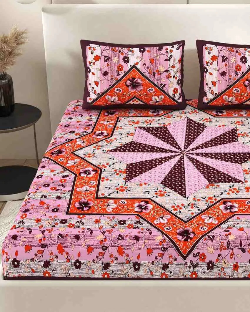 Jaipuri Vintage Hand Printed Cotton Bedding Set | Multiple Colors | Queen Size | 92 x 87 inches