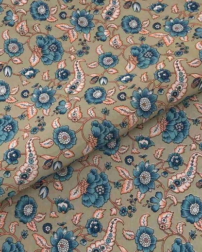 Nostalgic Planters Hand Printed Jaipuri Cotton Bedding Set | Multiple Colors | King Size | 90 x 106 inches