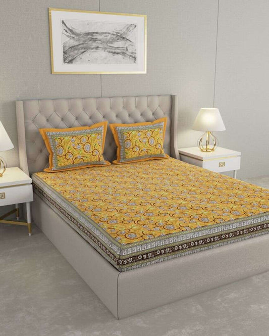 Super Jaipuri Old Art Print Cotton Bedding Set | King Size | 108 x 87 inches
