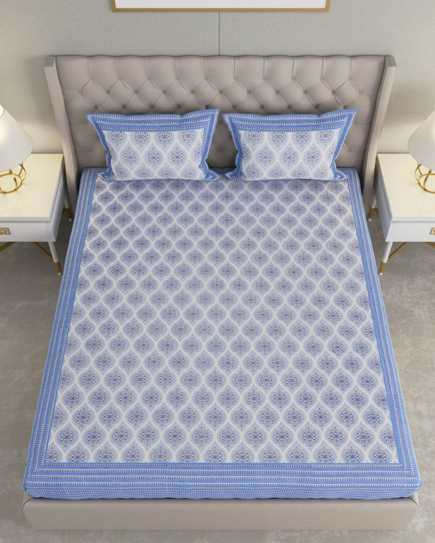 Ethnic Super Jaipuri Print Cotton Fabric Bedding Set | King Size | 108 x 87 inches