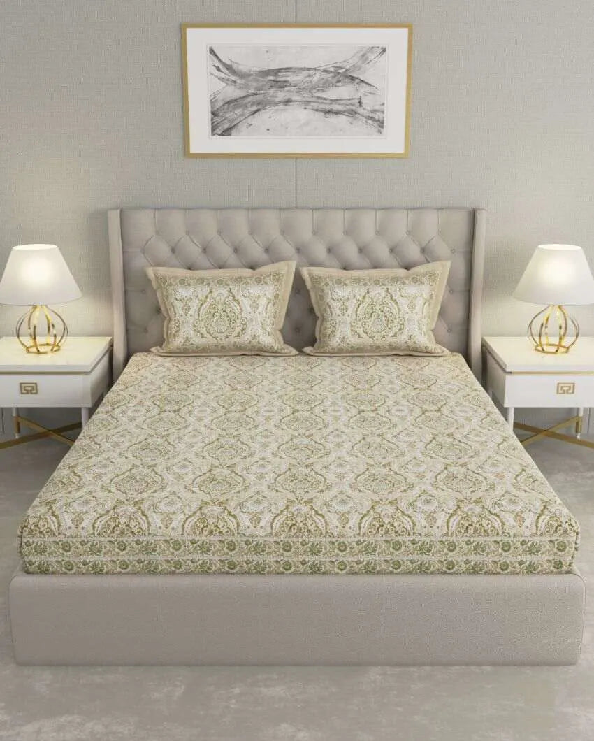 Beautiful Jaipuri Print Cotton Fabric Bedding Set | King Size | 108 x 87 inches