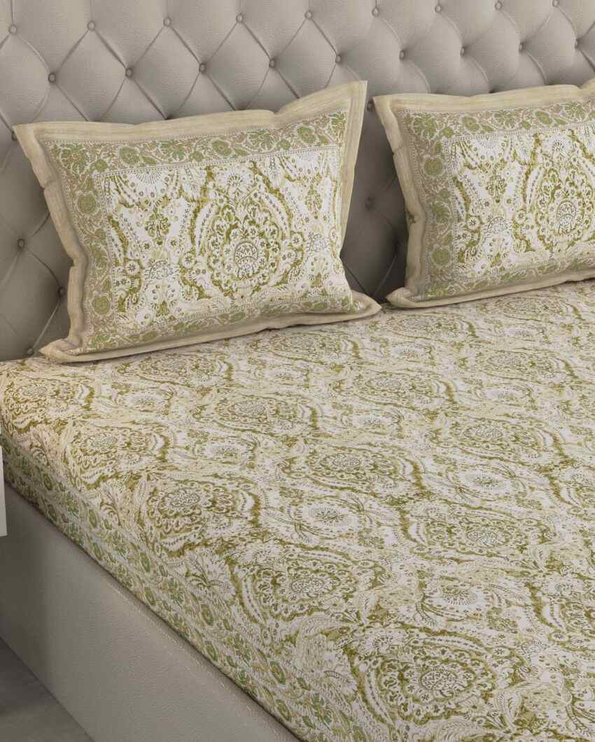 Beautiful Jaipuri Print Cotton Fabric Bedding Set | King Size | 108 x 87 inches