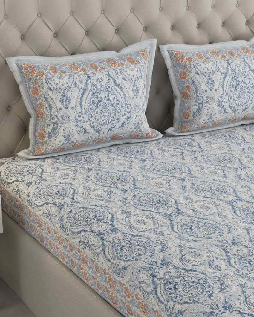 Beautiful Jaipuri Print Cotton Fabric Bedding Set | King Size | 108 x 87 inches