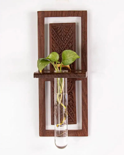 Bagan Wall Mounted Wooden Test Tube Planter