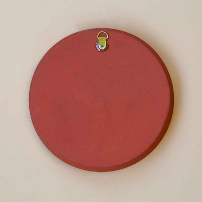 Holistic Living Sanskrit Shlok Yoga Brown Terracotta Wall Decor Plate | 8 inches