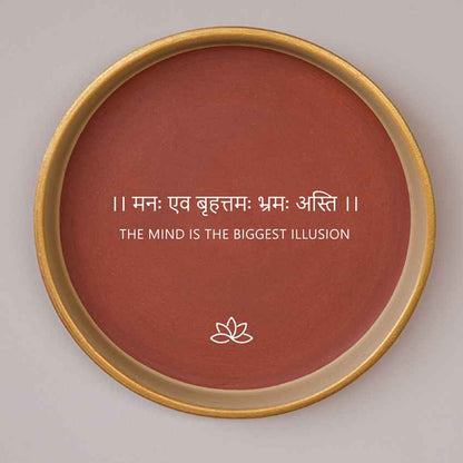 Mindful Wisdom The Mind Is The Biggest Brown Terracotta Wall Decor Plate | 8 inches